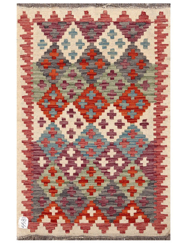 Maimana Afghanistan Kilim Rug - 120 x 78 cm