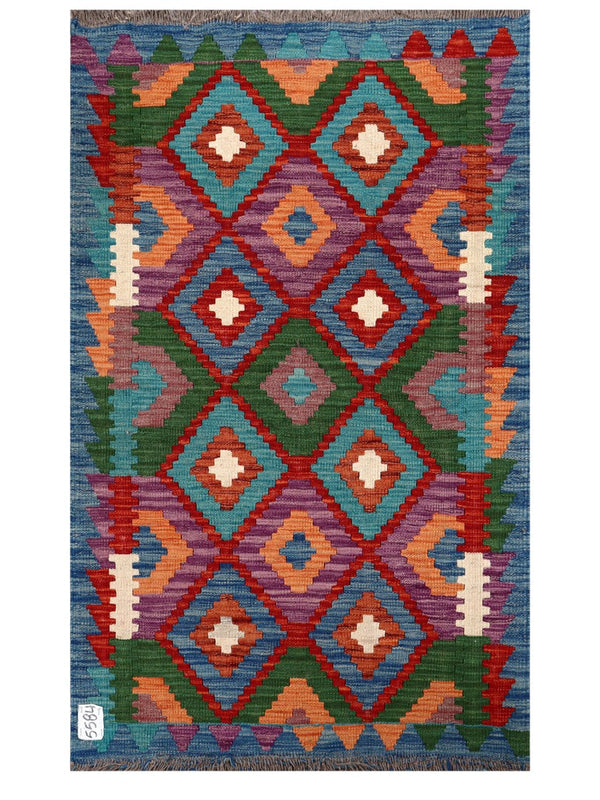 Maimana Afghanistan Kilim Rug - 129 x 78 cm