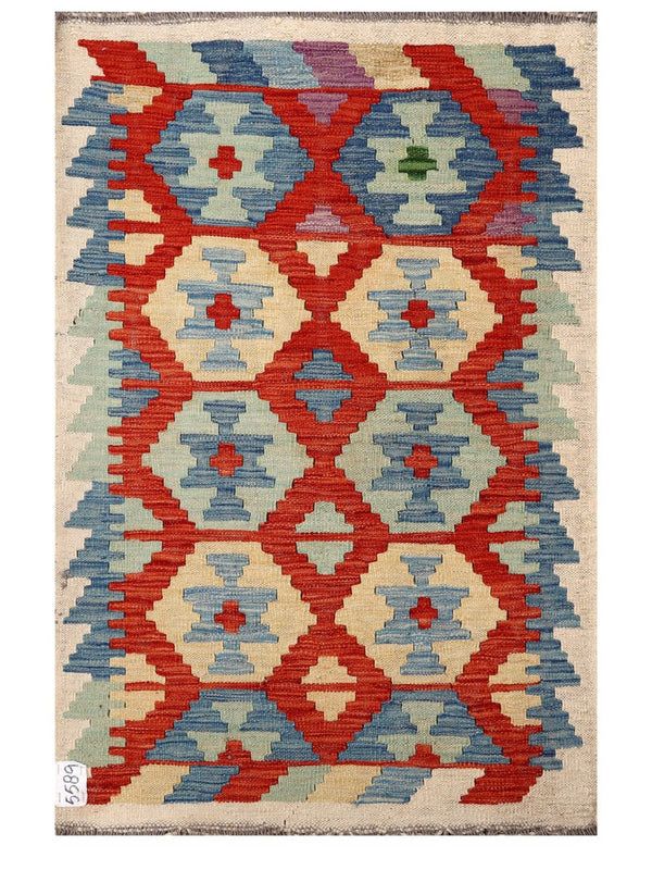 Maimana Afghanistan Kilim Rug - 120 x 79 cm