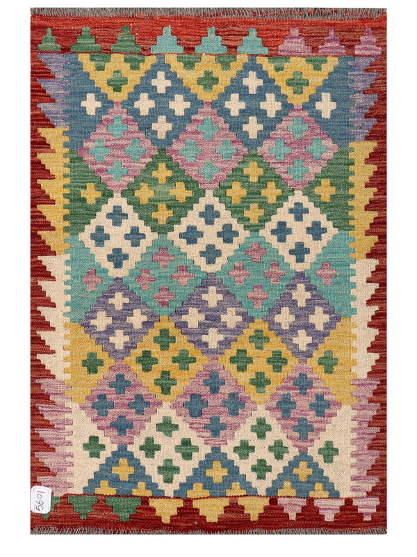 Maimana Afghanistan Kilim Rug - 121 x 82 cm