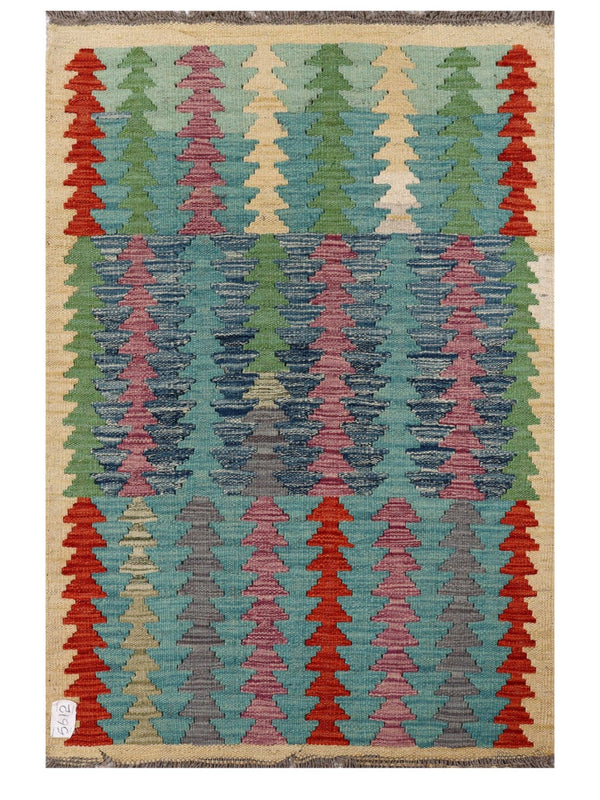 Maimana Afghanistan Kilim Rug - 125 x 84 cm