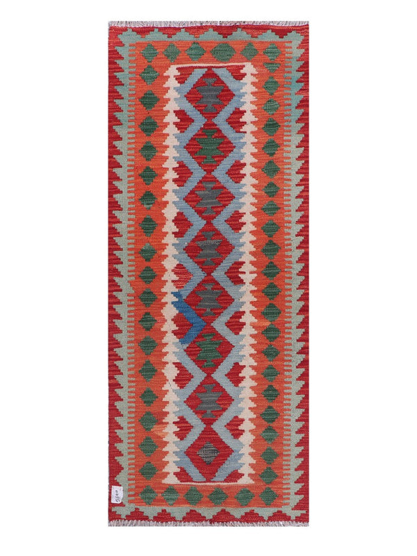 Maimana Afghanistan Kilim Rug - 185 x74 cm