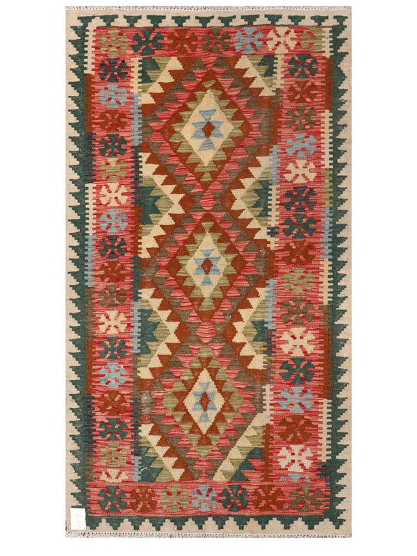 Maimana Afghanistan Kilim Rug - 182 x 98 cm