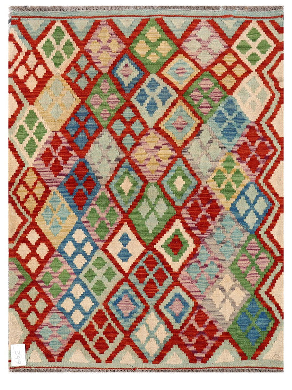 Maimana Afghanistan Kilim Rug - 125 x94 cm