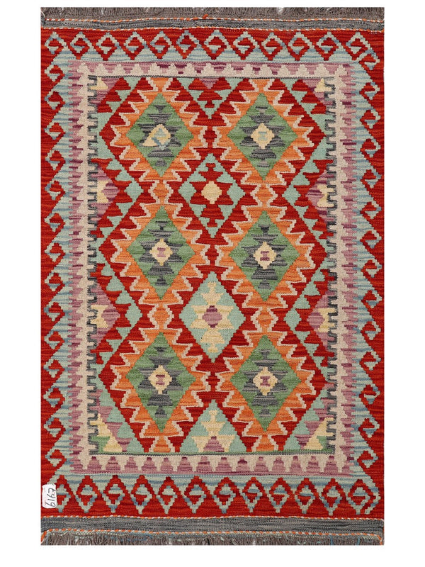 Maimana Afghanistan Kilim Rug - 144 x92 cm