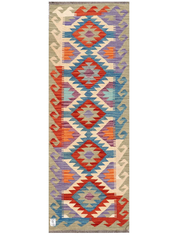 Maimana Afghanistan Kilim Rug - 182 x63 cm