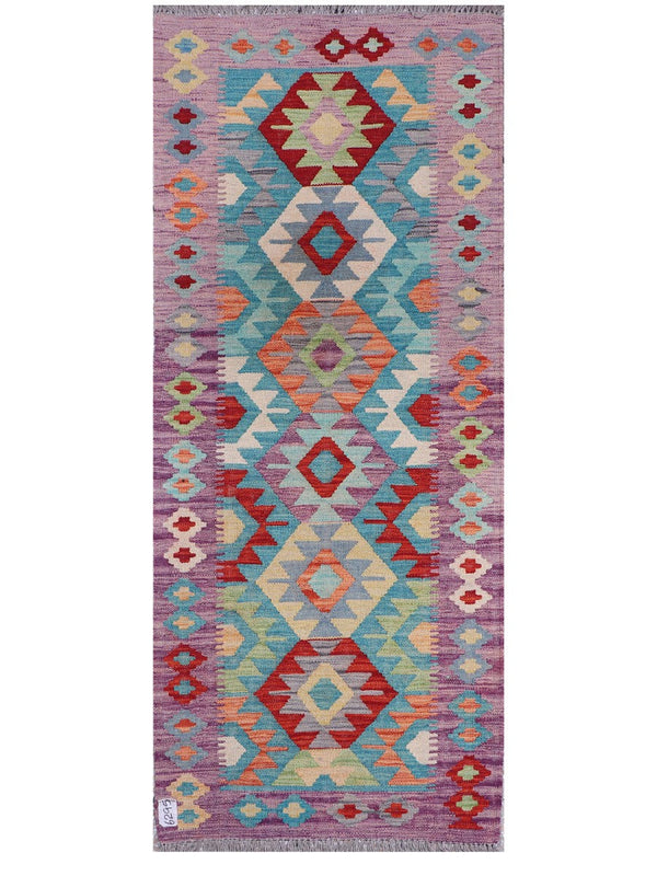 Maimana Afghanistan Kilim Rug - 188 x78 cm