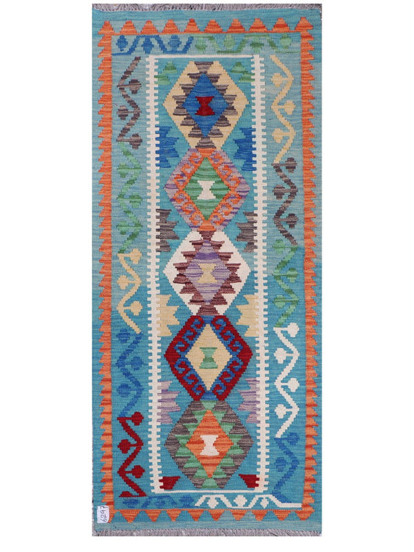 Maimana Afghanistan Kilim Rug - 185 x79 cm