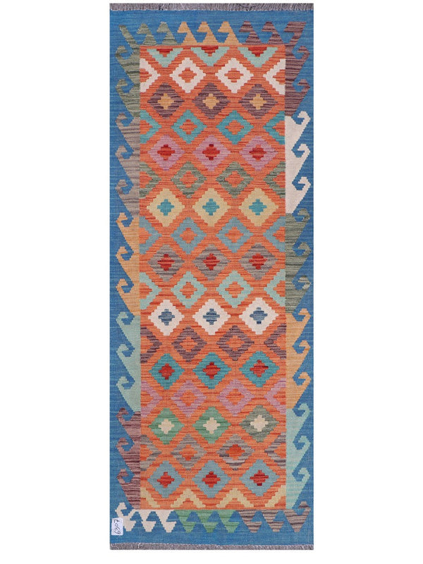 Maimana Afghanistan Kilim Rug - 201 x75 cm