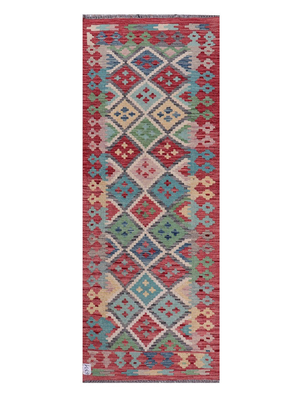 Maimana Afghanistan Kilim Rug - 196 x73 cm