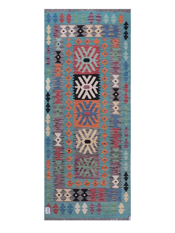 Maimana Afghanistan Kilim Rug - 198 x81 cm