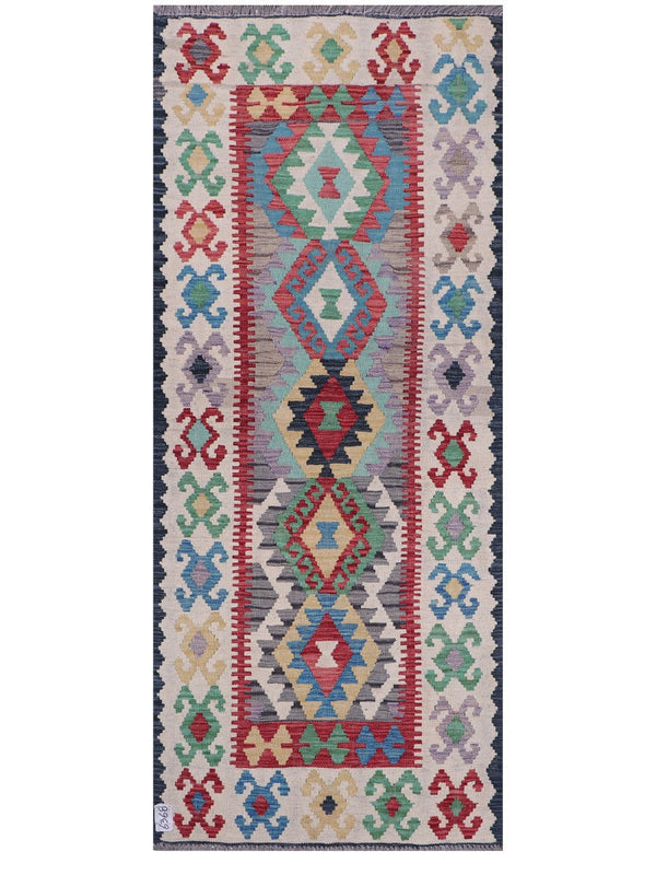 Maimana Afghanistan Kilim Rug - 203 x84 cm