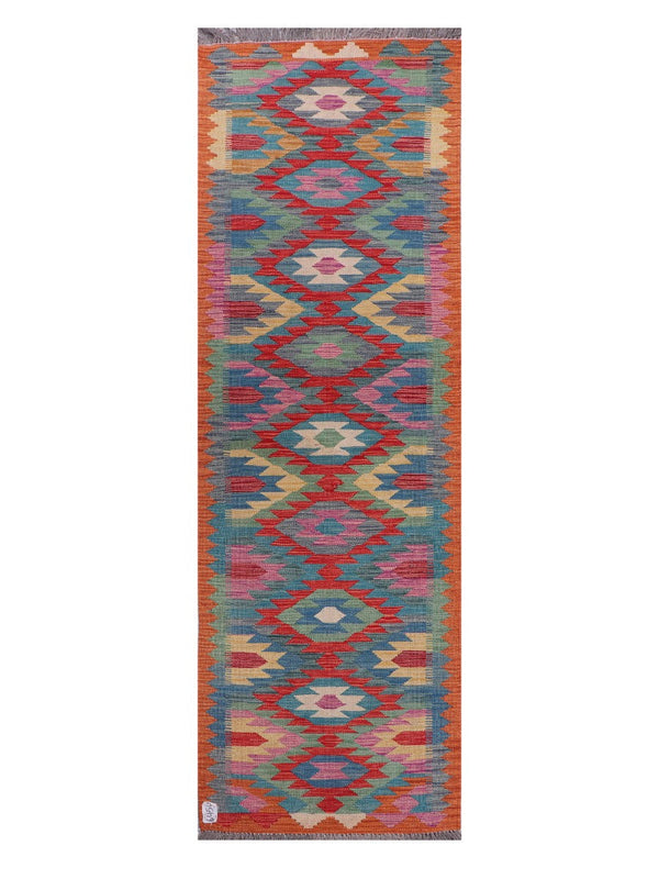 Maimana Afghanistan Kilim Rug - 243 x 79 cm