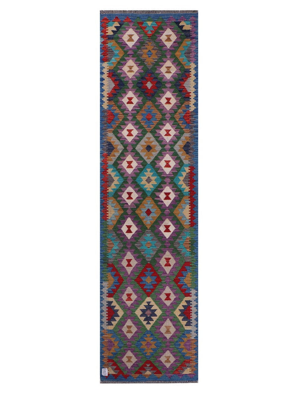 Maimana Afghanistan Kilim Runner - 303 x 80 cm