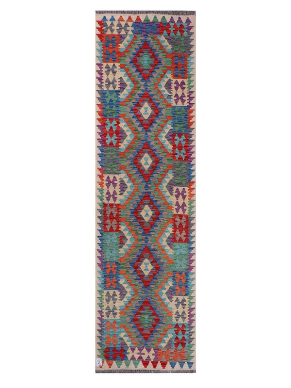 Maimana Afghanistan Kilim Runner - 288 x 81 cm