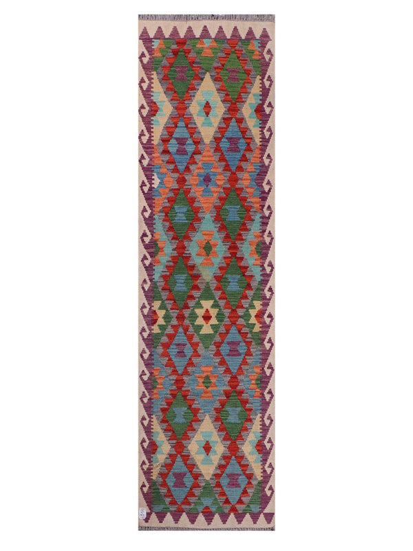 Maimana Afghanistan Kilim Runner - 294 x 78 cm