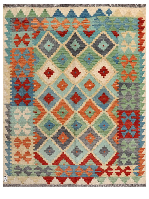 Maimana Afghanistan Kilim Rug - 196 x154 cm