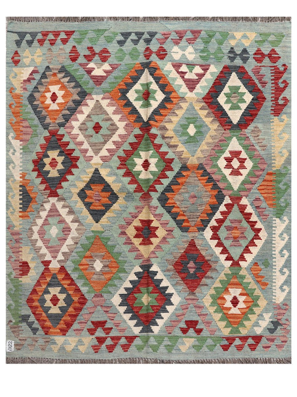 Maimana Afghanistan Kilim Rug - 194 x160 cm