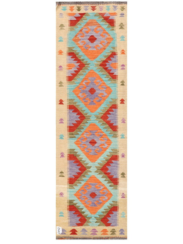 Maimana Afghanistan Kilim Rug - 200 x60 cm