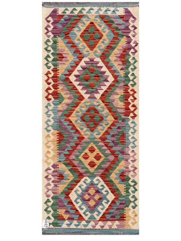 Maimana Afghanistan Kilim Rug - 168 x70 cm