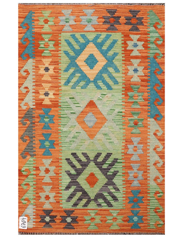 Maimana Afghanistan Kilim Rug - 128 x 81 cm