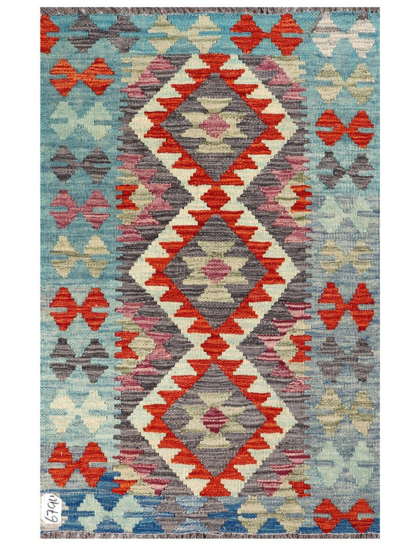 Maimana Afghanistan Kilim Rug - 122 x 78 cm