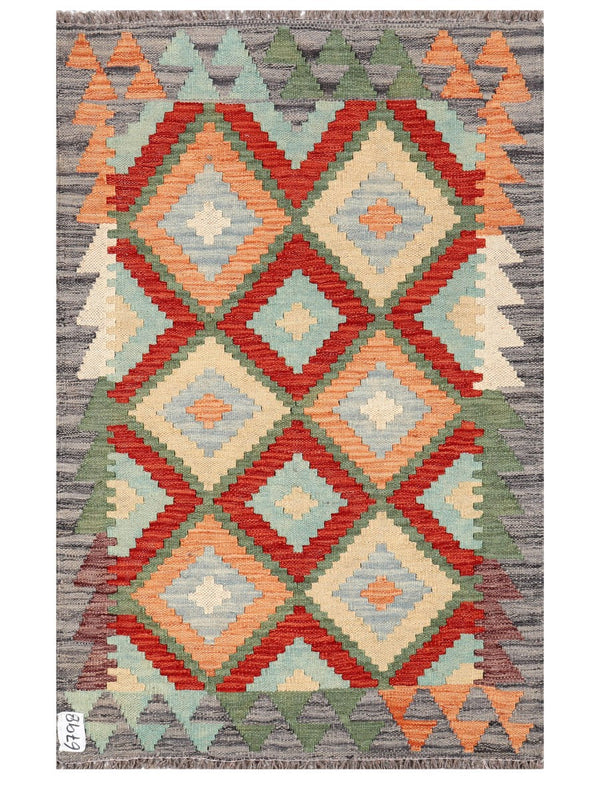 Maimana Afghanistan Kilim Rug - 123 x 79 cm