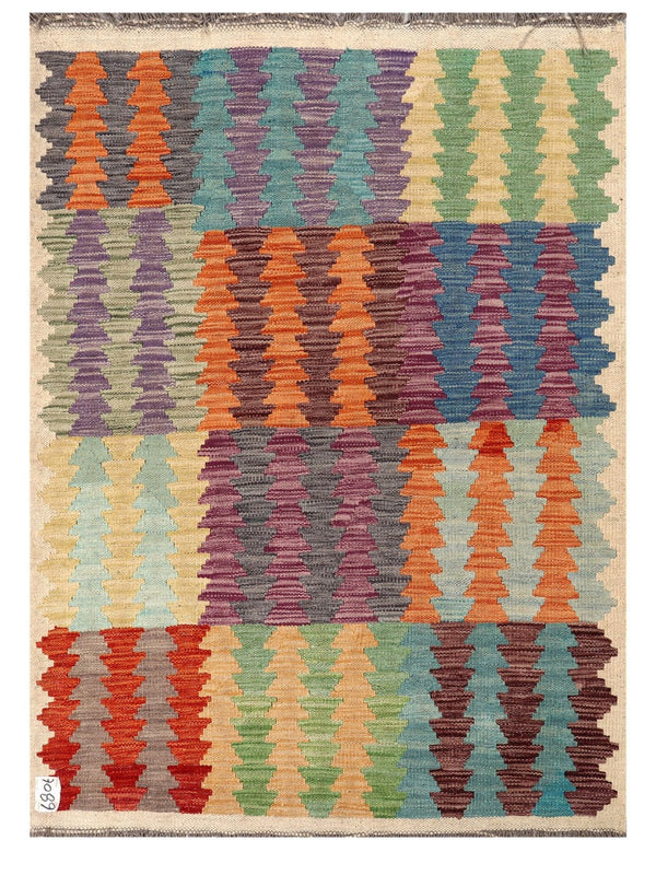 Maimana Afghanistan Kilim Rug - 145 x106 cm