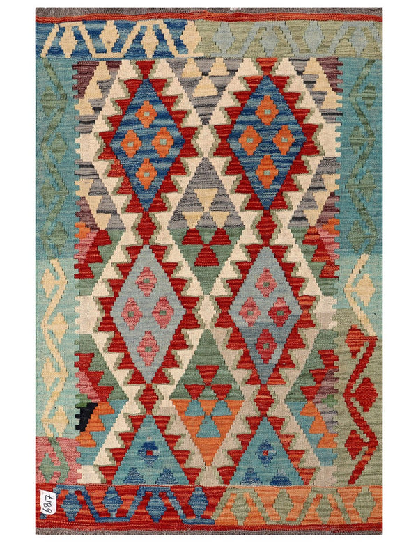 Maimana Afghanistan Kilim Rug - 149 x98 cm