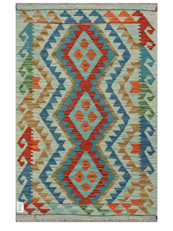Maimana Afghanistan Kilim Rug - 128 x 83 cm