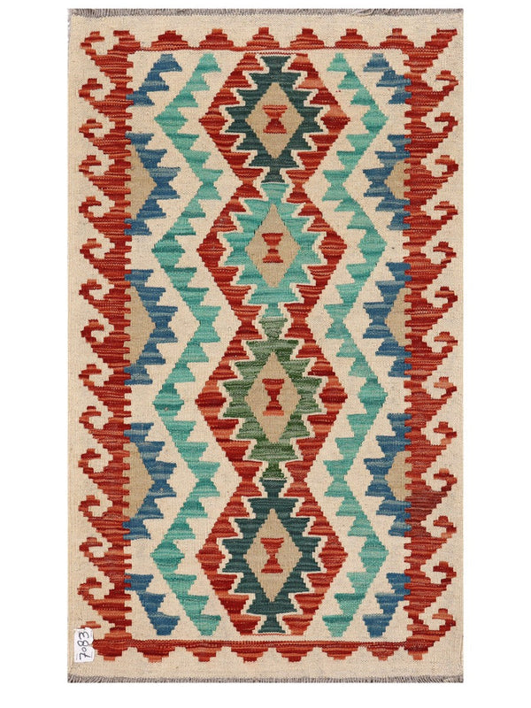 Maimana Afghanistan Kilim Rug - 126 x 74 cm