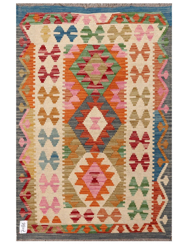 Maimana Afghanistan Kilim Rug - 122 x 80 cm
