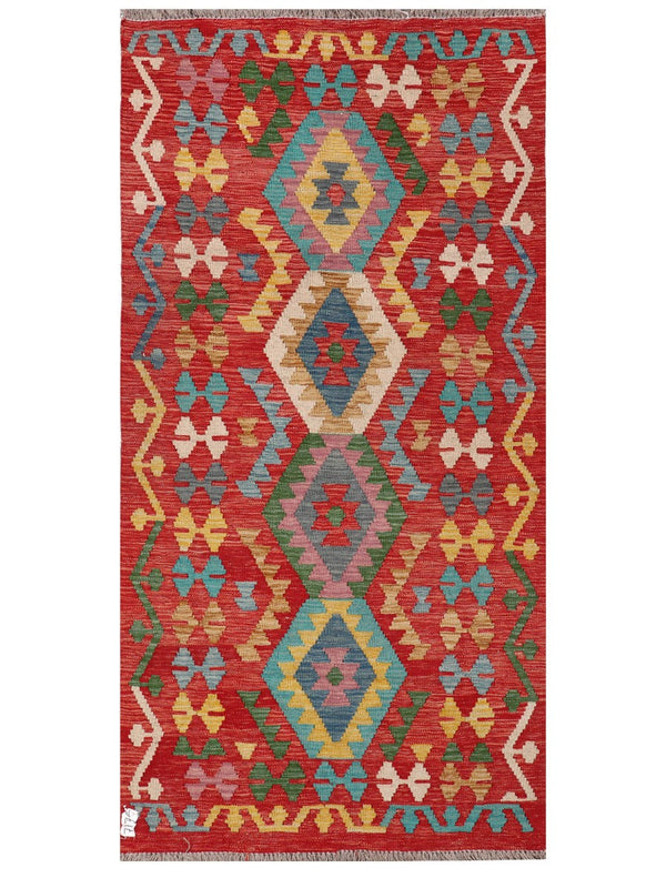 Maimana Afghanistan Kilim Rug - 199 x 101 cm