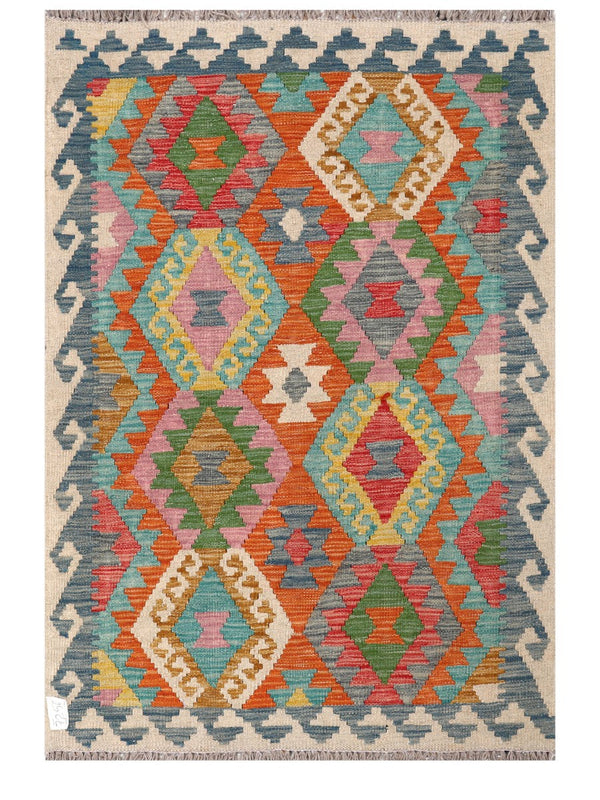 Maimana Afghanistan Kilim Rug - 144 x98 cm