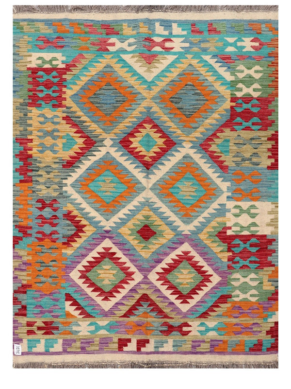 Maimana Afghanistan Kilim Rug - 199 x147 cm