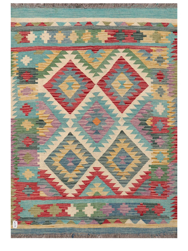 Maimana Afghanistan Kilim Rug - 200 x142 cm