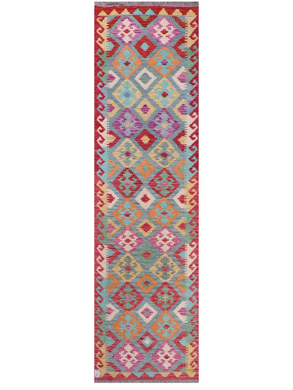 Maimana Afghanistan Kilim Runner - 292 x 80 cm