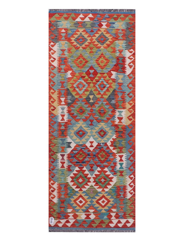 Maimana Afghanistan Kilim Rug - 198 x77 cm