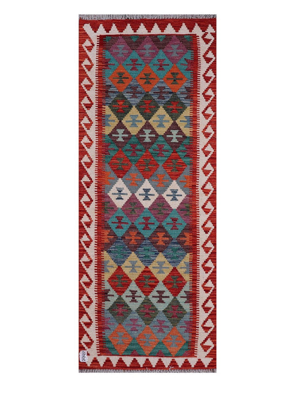 Maimana Afghanistan Kilim Rug - 190 x73 cm