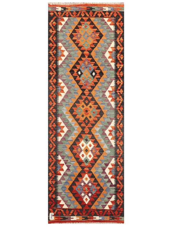 Maimana Afghanistan Kilim Rug - 190 x67 cm