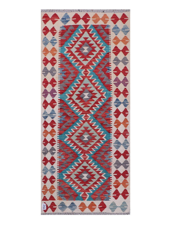 Maimana Afghanistan Kilim Rug - 184 x80 cm