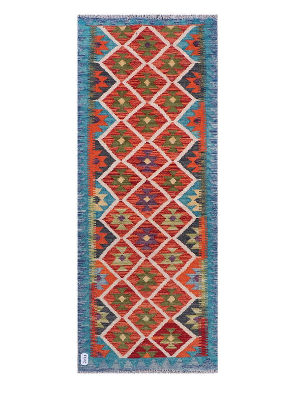 Maimana Afghanistan Kilim Rug - 189 x74 cm
