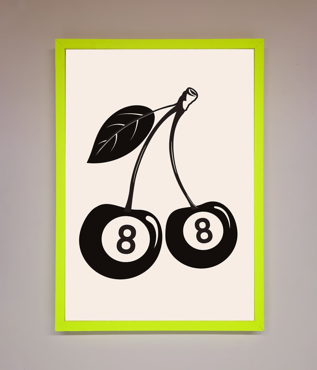 8 Ball Cherries Framed Wall Art - Zestio