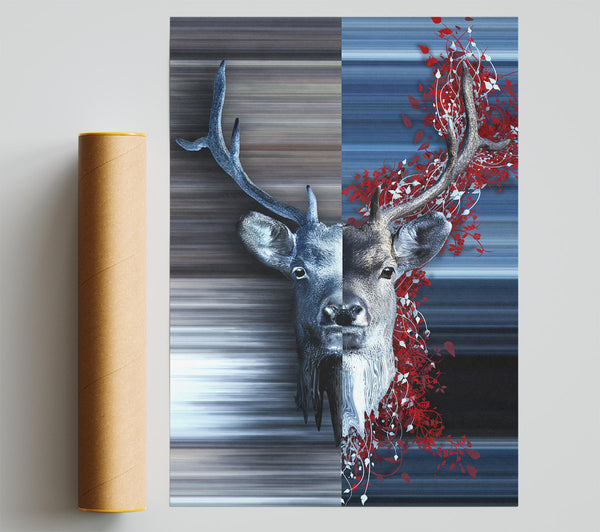 The Autumn Stag Poster