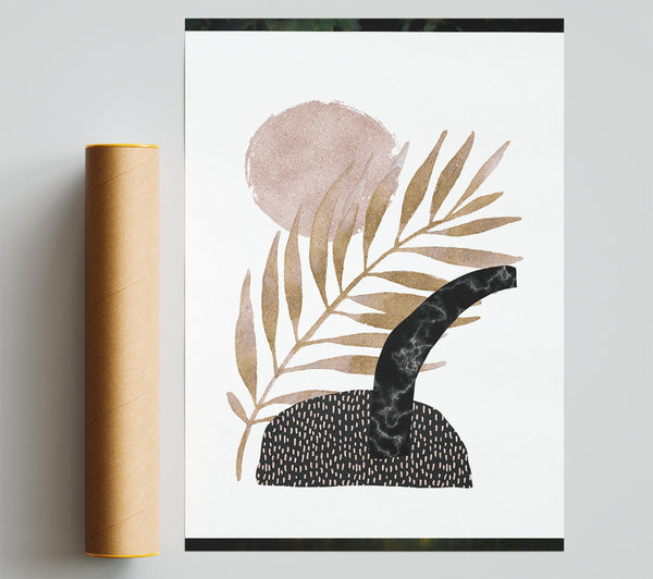 Modern Bohemian Leaves Giclee Print