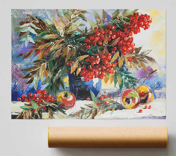 Vase Of Fruit Print