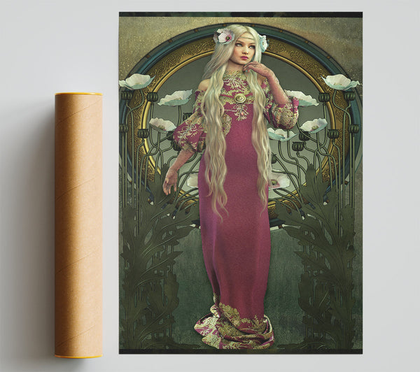 Beautiful Flower Woman Print