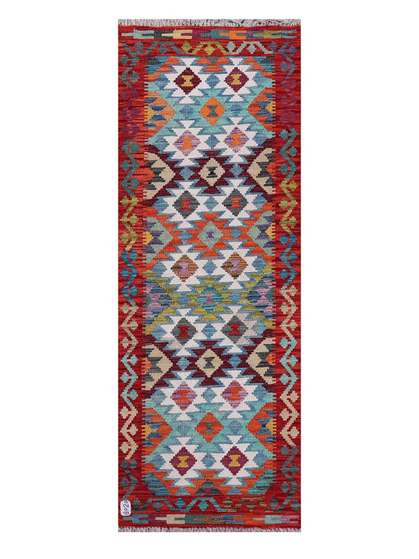 Maimana Afghanistan Kilim Rug - 196 x70 cm