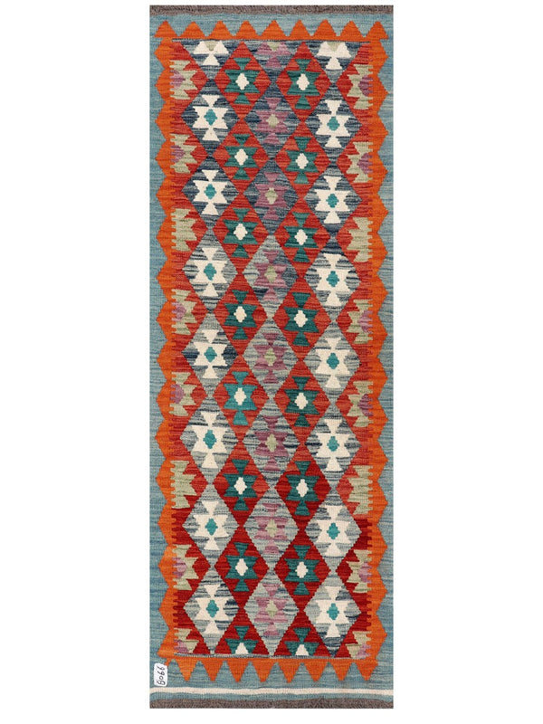 Maimana Afghanistan Kilim Rug - 193 x67 cm