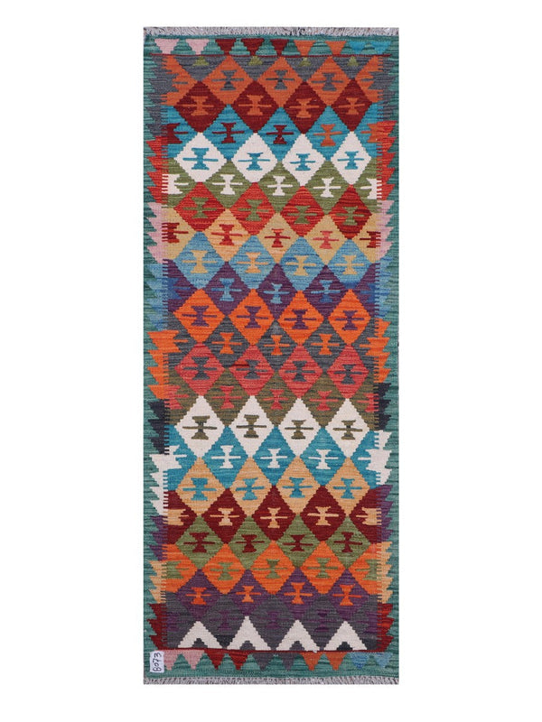 Maimana Afghanistan Kilim Rug - 193 x75 cm